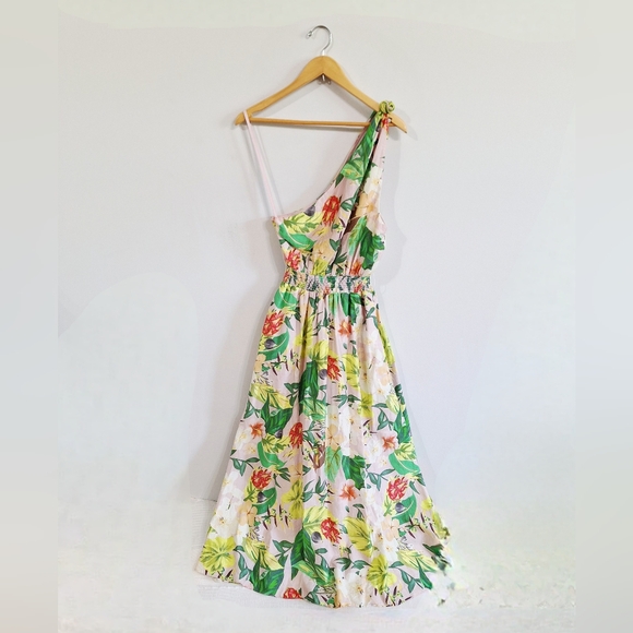 Antonio Melani Selene Tropical Nights One Shoulder Maxi Dress - Size 2 - Picture 2 of 8